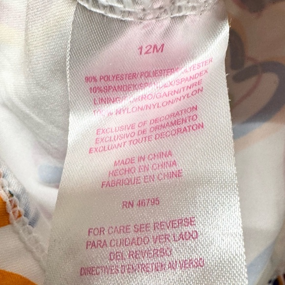 2/$20    Rocawear Girls' Heart Print Swim-dress 12M Multicolor - Picture 6 of 8